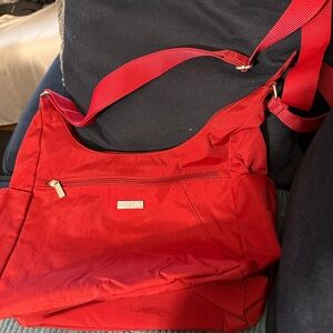Baggallini VOYAGE Red Hobo Crossbody Shoulder Bag